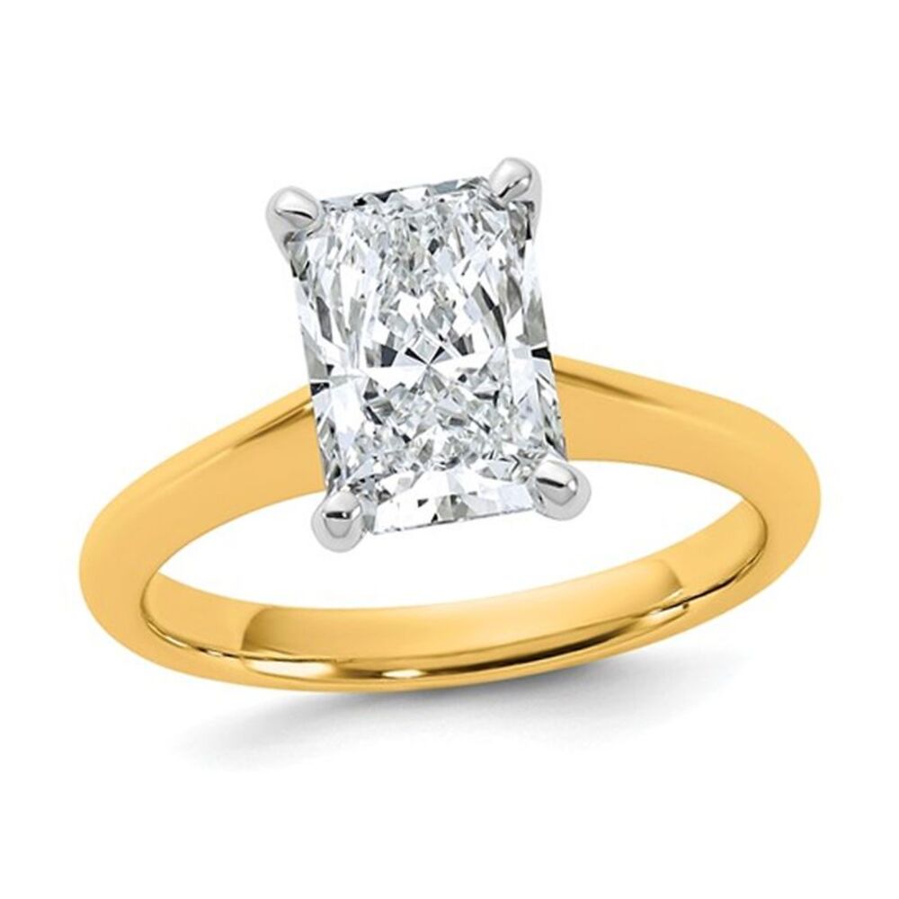 2.00 Carat (ctw VS, F) Certified Lab-Grown Radiant Diamond Engagement Ring 14K